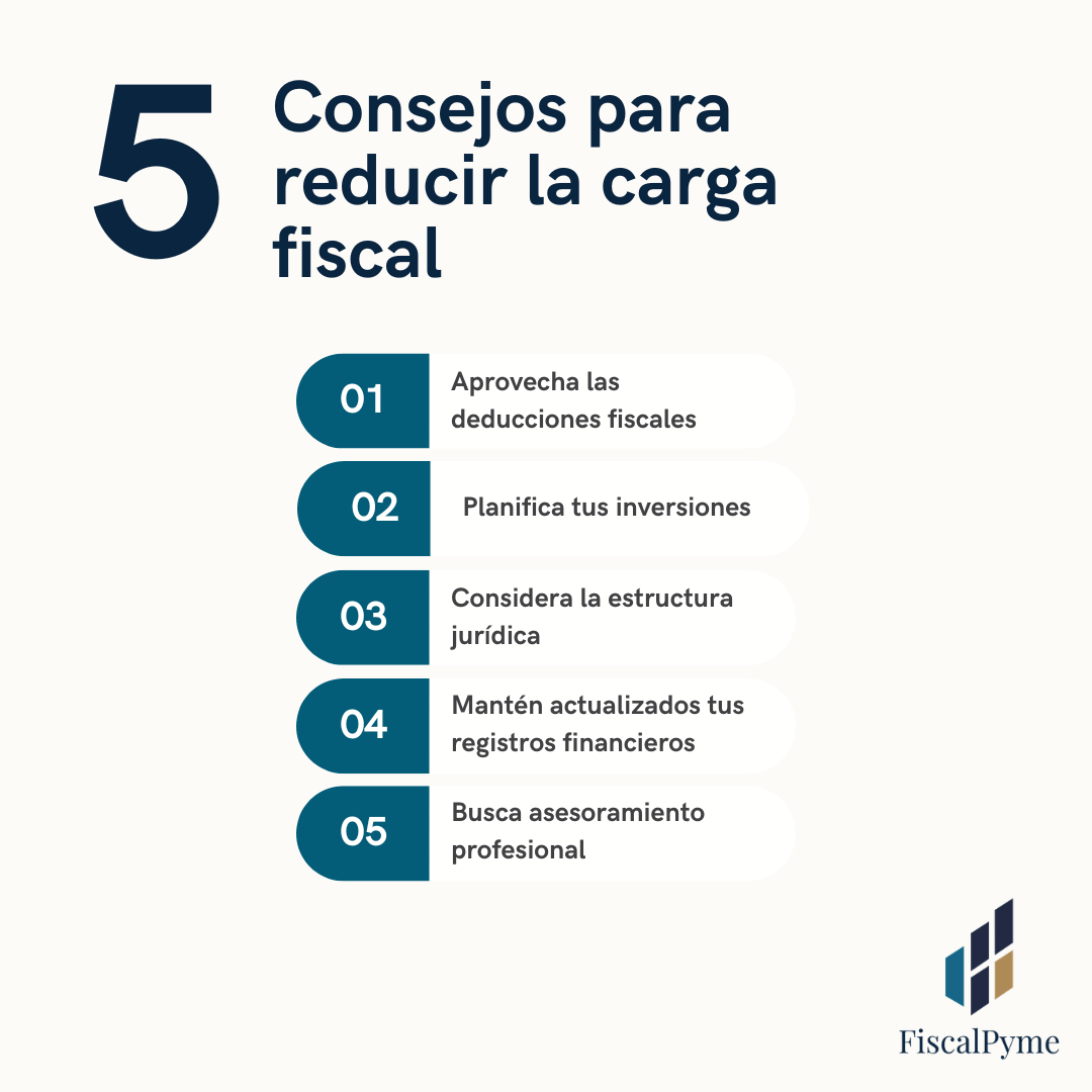 consejos para reducir la carga fiscal